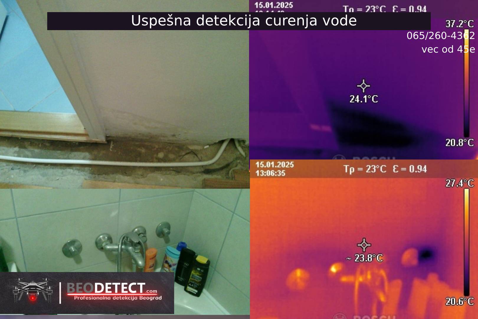 beodetect beo detect beodetekt iskustva uspesna detekcija snimanje otkrivanje termoviyijsko snimanje vode poplave