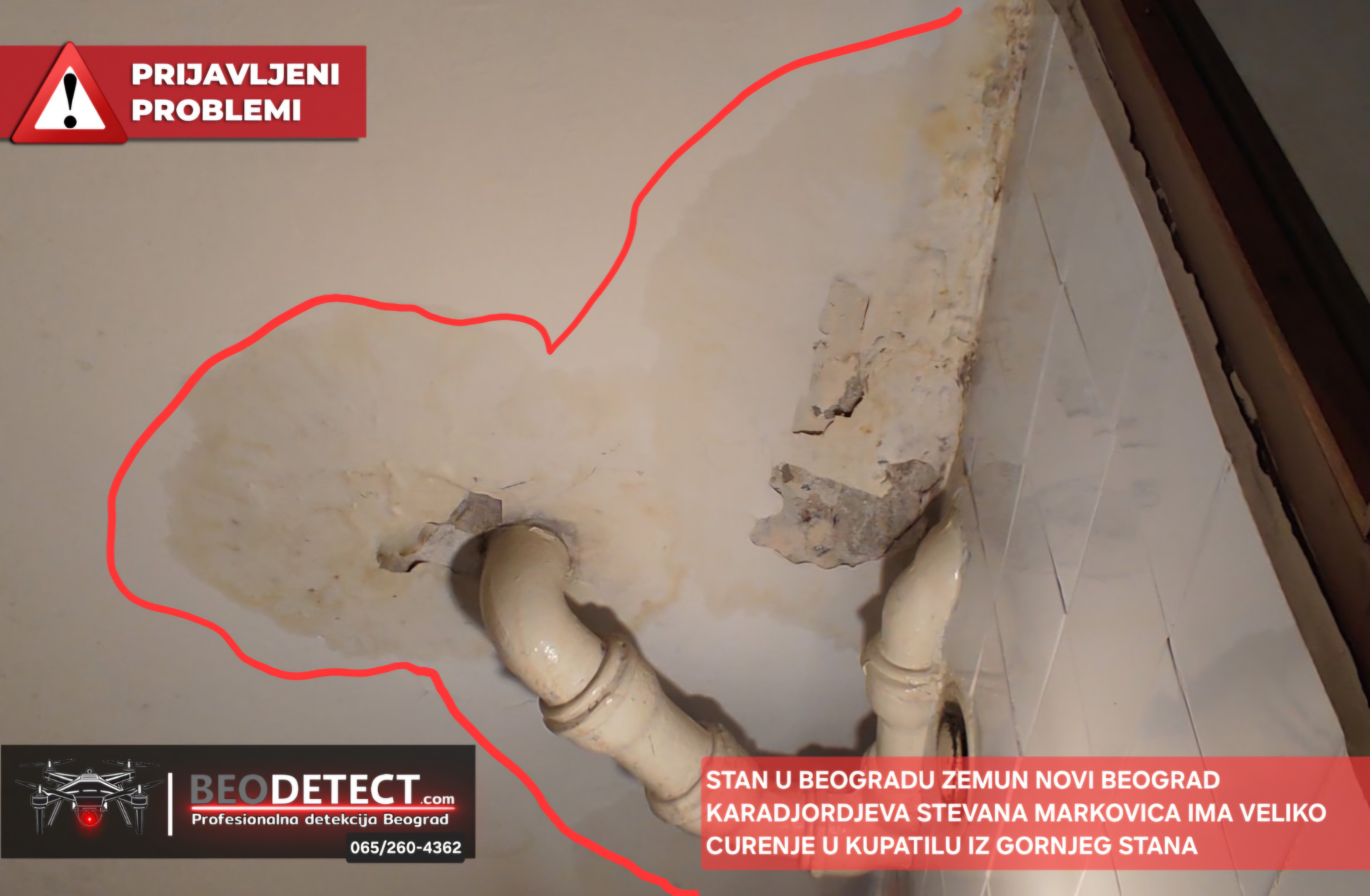 Prijavljen problem - Beograd Zemun Novi Beograd Jul 2026 - curenje vode u stanu Karadjordjeva…