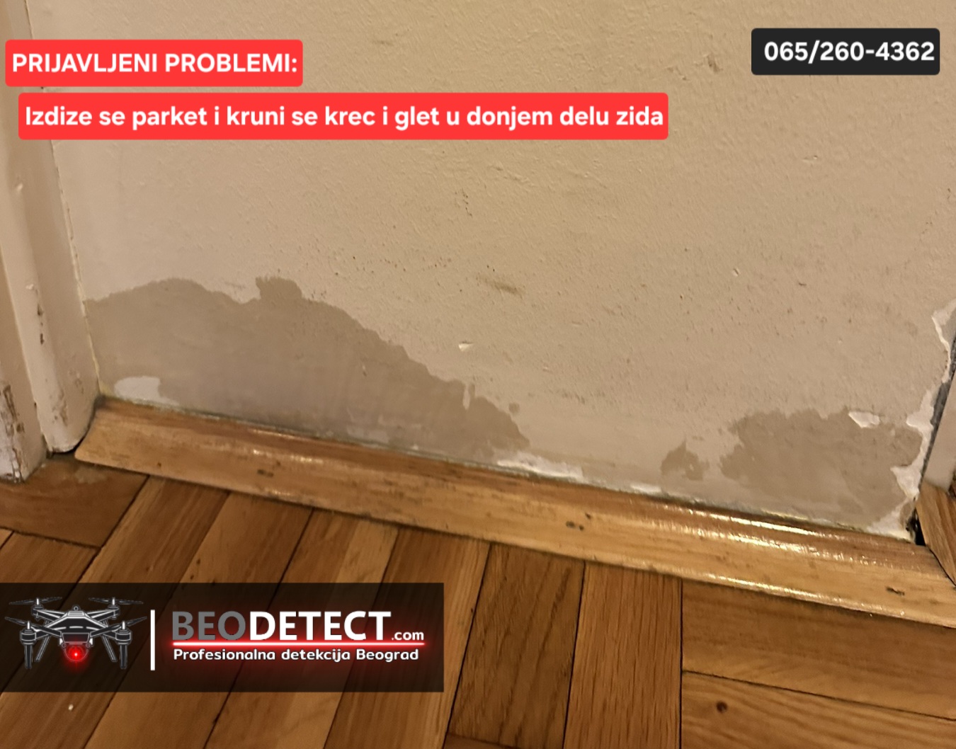 Voda podiže parket i oštećuje zidove u zgradi na Novom Beogradu - Jurija Gagarina - Dr Agostina neta&hellip;