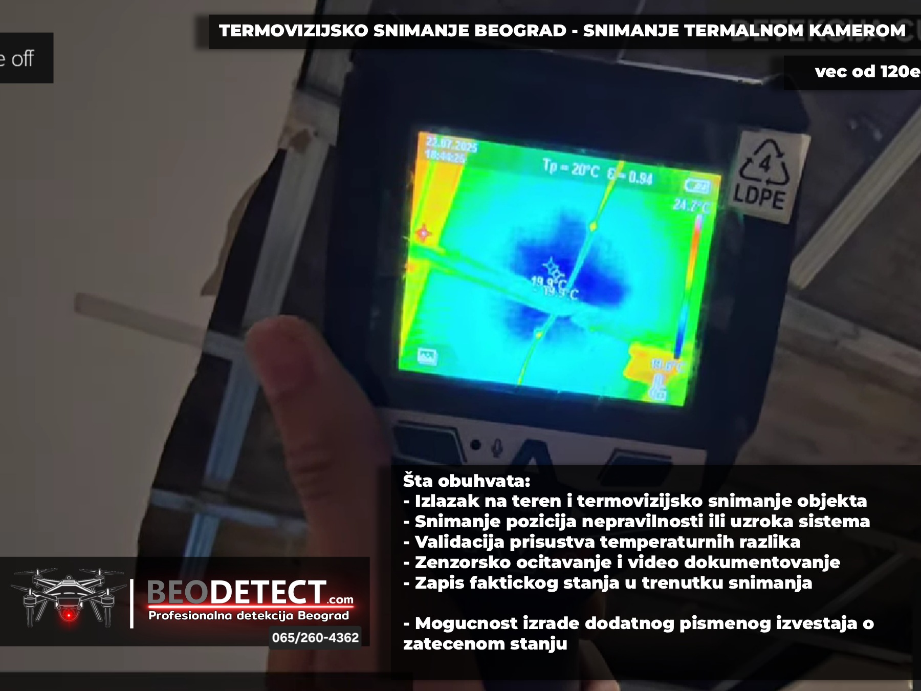 termovizijsko snimanje beograd detekcija curenja ispitivanje sistema otkrivanje problema verifikacija vlage vlaznosti razlivanja sistemsko curenje otkrivanje temperaturnih razlika hladan most