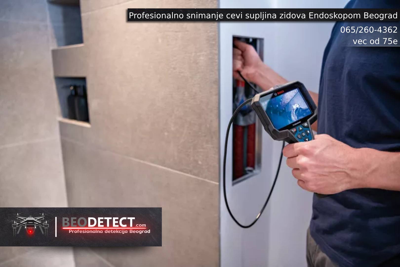 Snimanje vodovodne cevi endoskopom - Detekcija curenja…