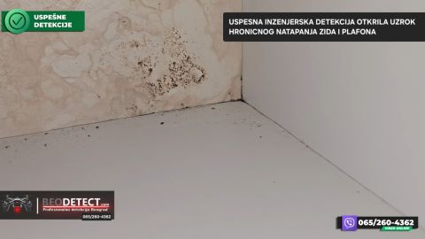 Merač vlage – zatecena vlaga budj Vizuelna inspekcija utvrdila ogromne fleke oko plocastih ma…, Zvezdara