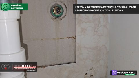 Merač vlage – zatecena vlaga budj Vizuelna inspekcija utvrdila ogromne fleke oko plocastih ma…, Zvezdara 2