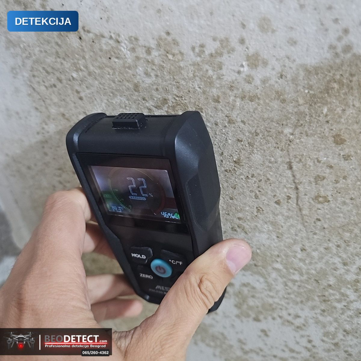 Dijagnostika – merenje vlage u zidu (Rakovica) | BeoDetect BeoDetect tim — Rakovica, Beograd