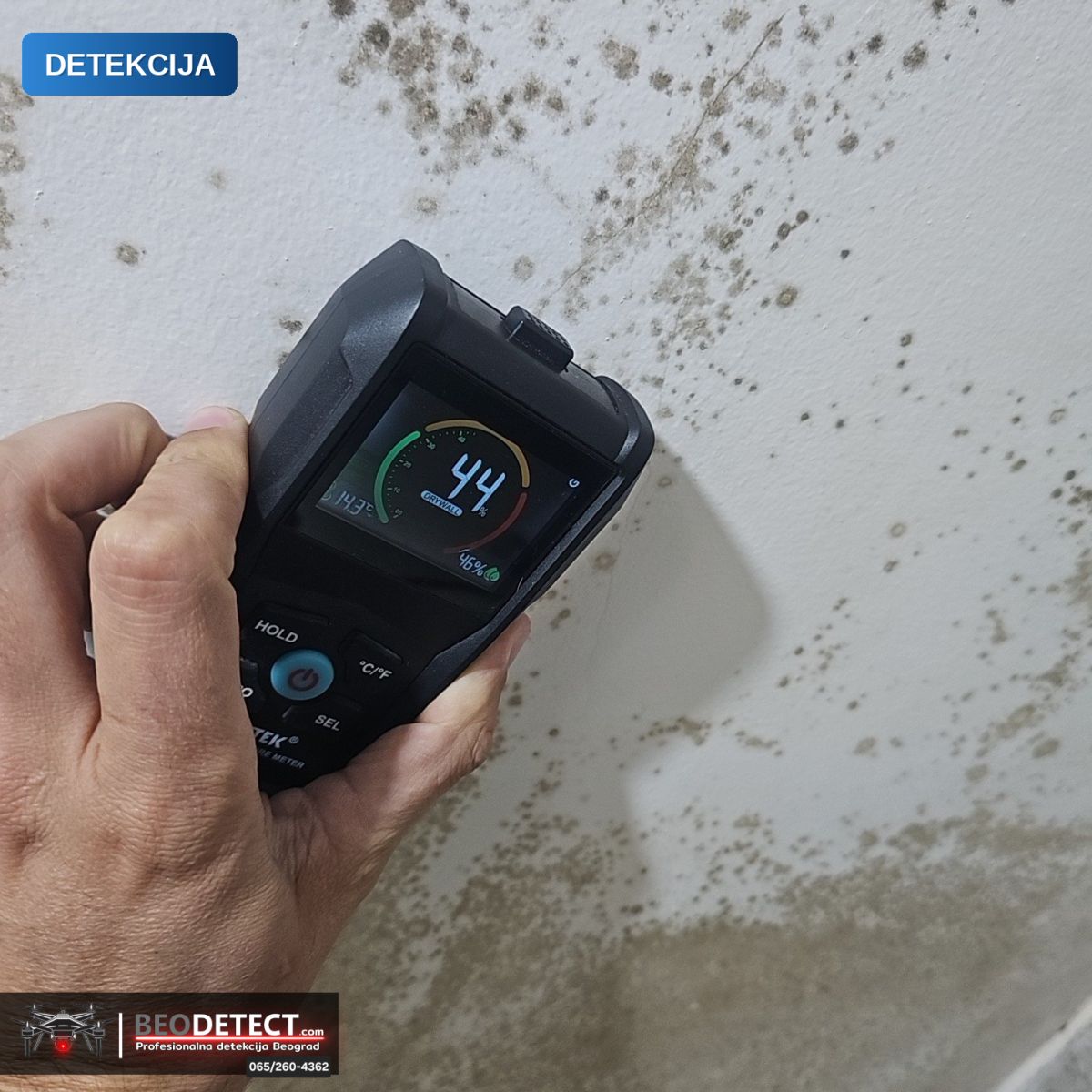 Merenje vlage u zidu, inženjerska dijagnostika – Merenje vlage, Rakovica — Rakovica, Beograd