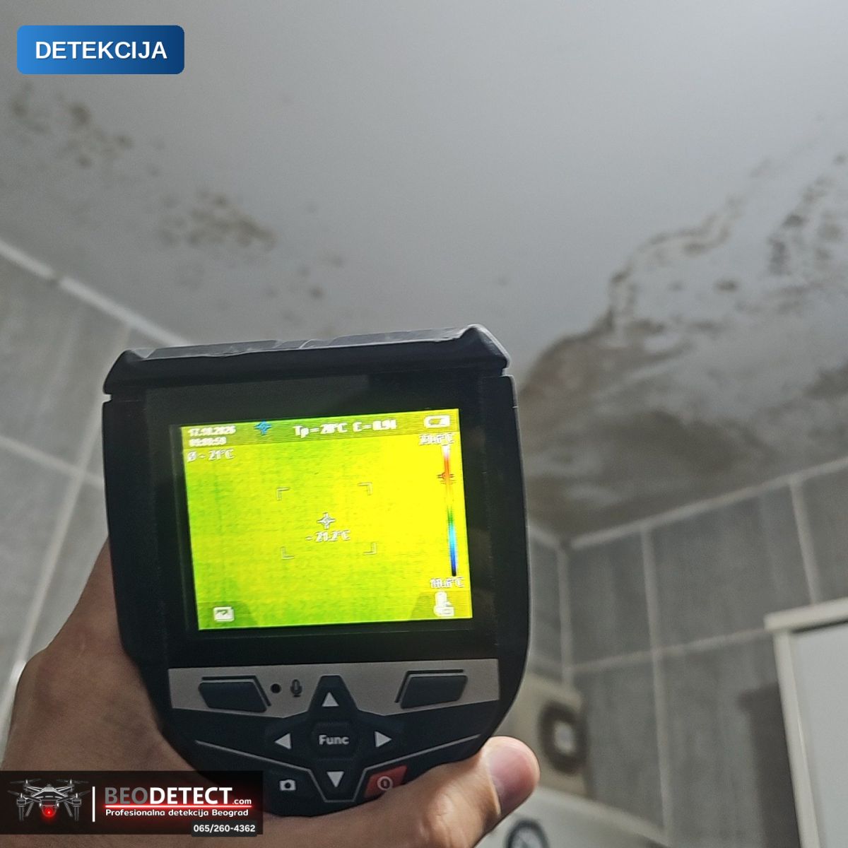 Merenje vlage: uzrok vlage i buđi, Rakovica – inženjerska detekcija — Rakovica, Beograd