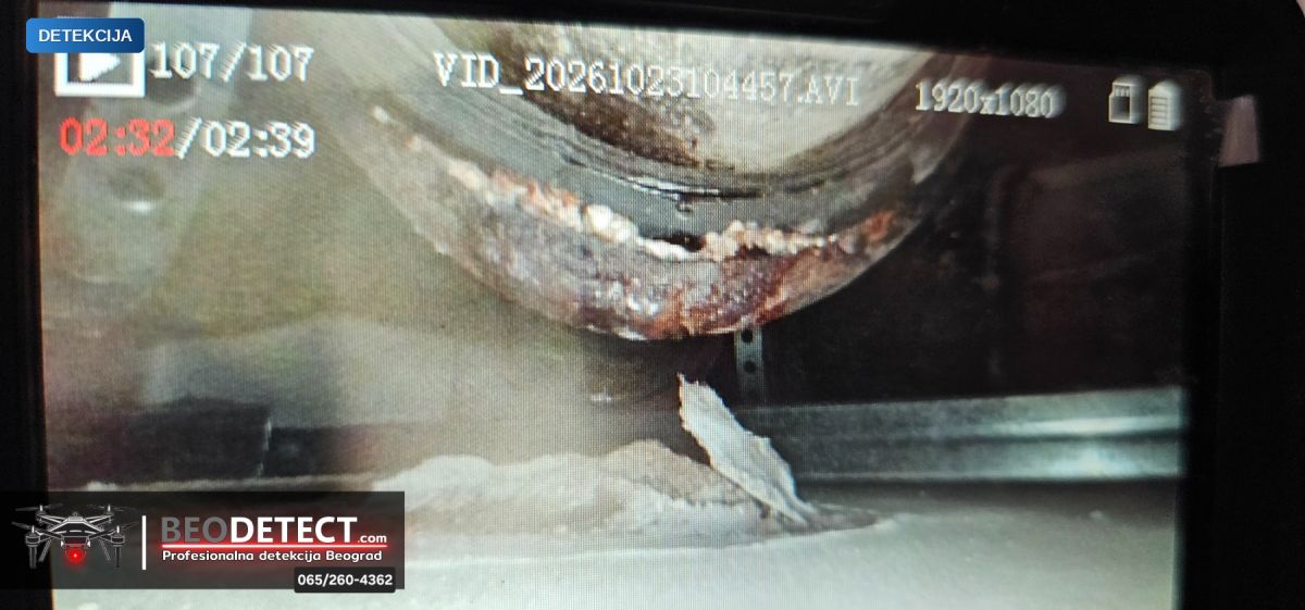 Pronalaženje curenja vode bez rušenja PALILULA, Palilula – Endoskopsko snimanje - do 2m | BeoDetect — PALILULA, Palilula