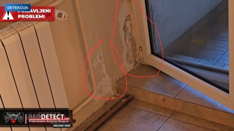 Termovizijsko snimanje – vizuelnom inspekcijom terase utvrđen zazor između pločica na samoj terasi uz sa…, Stari Grad — Stari Grad, Beograd