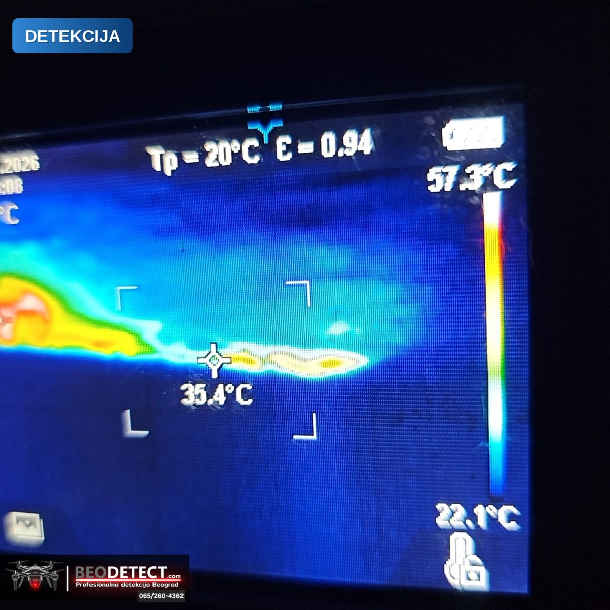 Uzrok vlage i buđi Zemun – Termovizijsko snimanje | BeoDetect — Zemun, Beograd