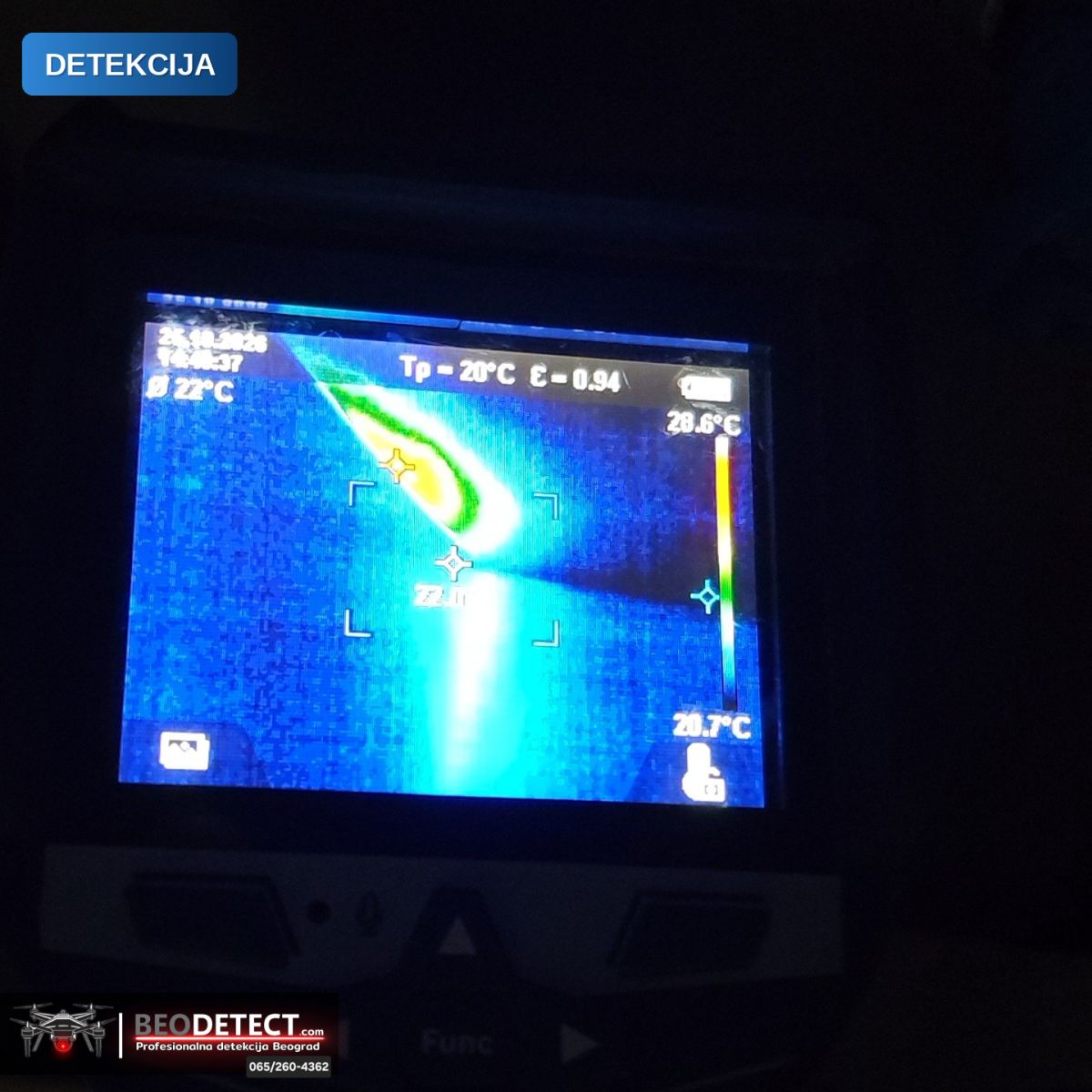 Vlaga i buđ u stanu, ispitivanje sistema – Termovizijsko snimanje, Zemun — Zemun, Beograd